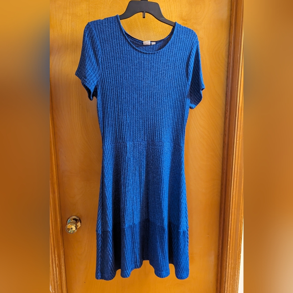 GAP Blue Knit Short Sleeved Dress